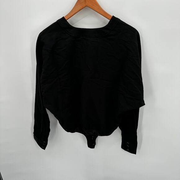 GOOD AMERICAN NWT Utility Surplice Bodysuit in Black // S - Picture 10 of 14